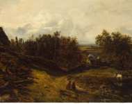 Rousseau Theodore View on the Outskirts of Granville  - Hermitage
